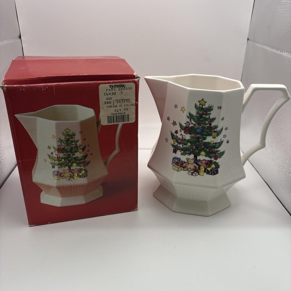 Nikko~Happy Holiday/Christmastime~Pitcher 1 qt.~IOB